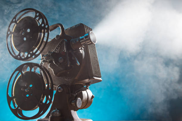 istock Old style movie projector, close-up 902929004