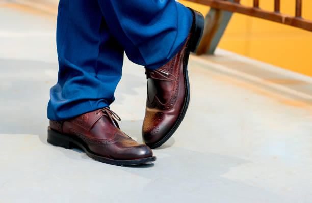 istock men's leather shoes brown with lace 902934034