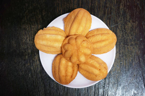 Closeup of Madeleines cookies