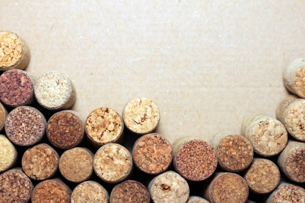 istock Beautiful brown background of wine corks 902945562