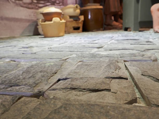 the stone floor of a  from