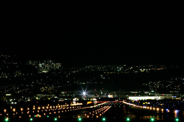 istock Night view of airport 902947496