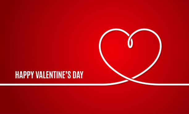 illustrations, cliparts, dessins animés et icônes de bannière de la saint-valentin. saint-valentin coeur en ligne sur fond rouge. - ornate swirl heart shape beautiful