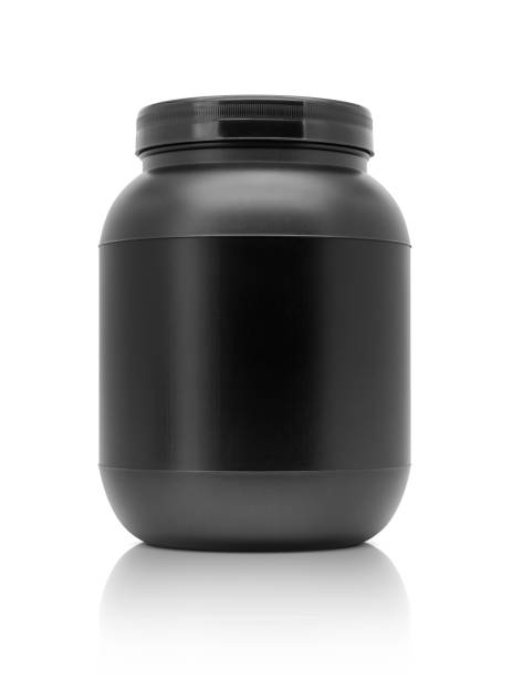 istock blank packaging whey protein black plastic bottle isolated on white background 902960566