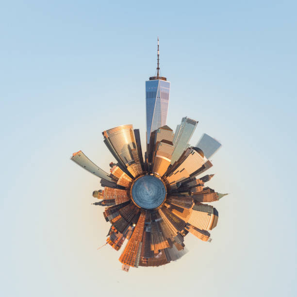 360° Aerial Panorama View of Manhattan