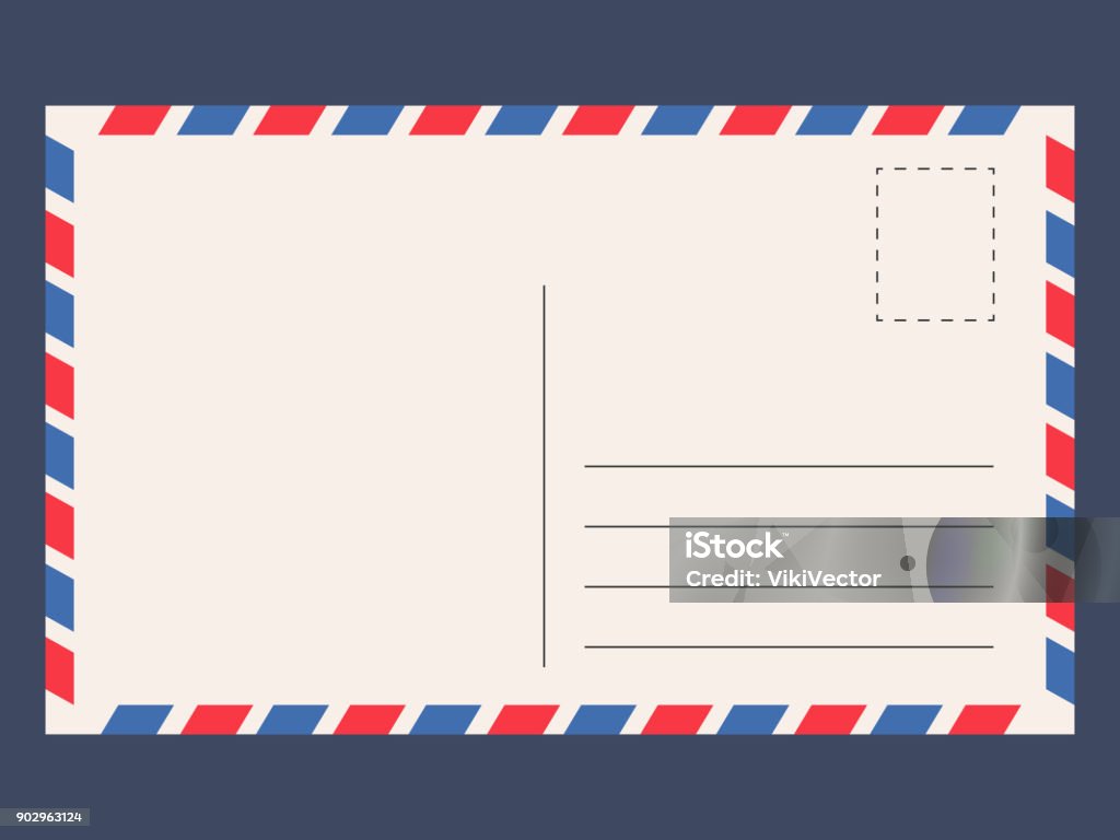 Modèle de carte postale - clipart vectoriel de Carte postale libre de droits