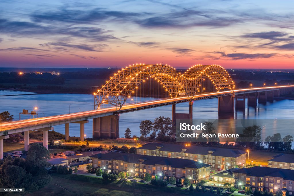 Hernando de Soto Bridge Memphis, Tennessee, USA at Hernando de Soto Bridge. Memphis - Tennessee Stock Photo