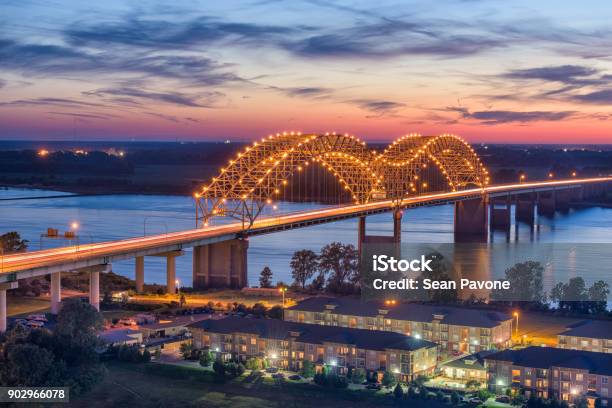 Hernando De Soto Bridge Stock Photo - Download Image Now - Memphis - Tennessee, Tennessee, Bridge - Built Structure