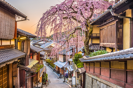 Kyoto, Japan en resorte photo