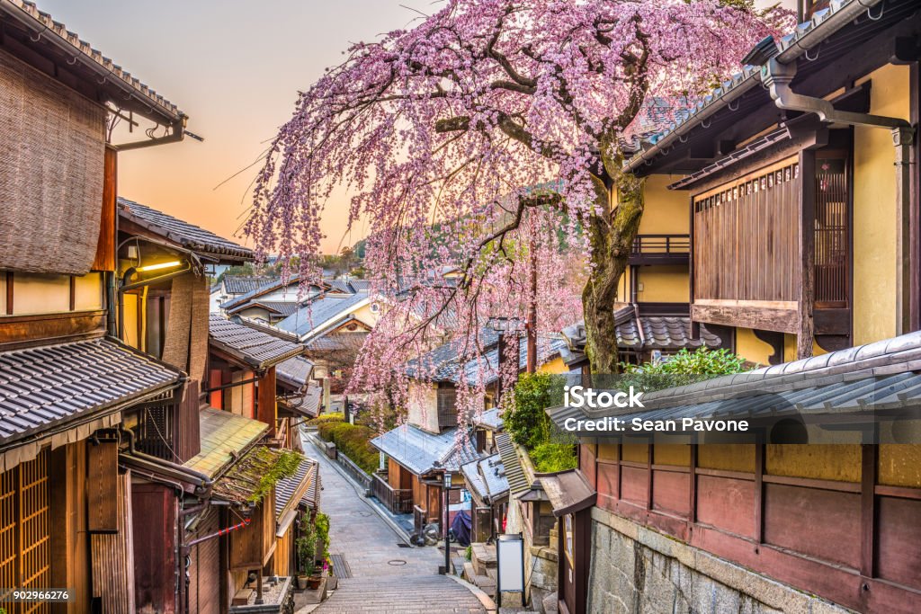 Kyoto, Japan in Spring Kyoto, Japan springtime at the historic Higashiyama distirct. Japan Stock Photo
