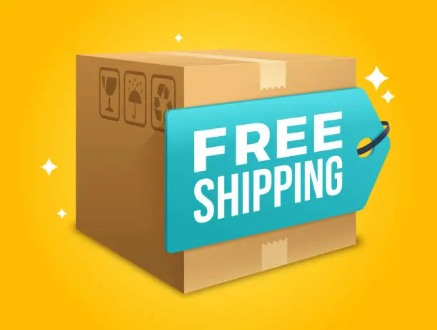 Vector illustration of Free Shipping