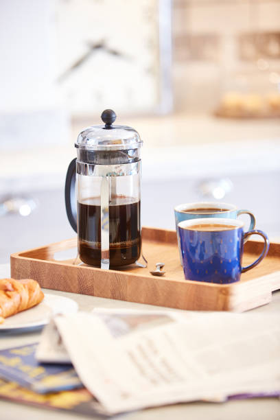 istock Coffee brewed in cafetiere on the kitchen work top 902970566