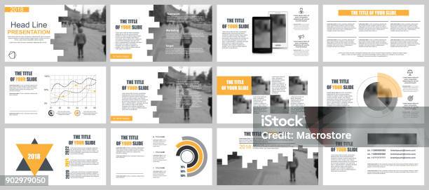 Business Presentation Slides Templates From Infographic Stock Illustration - Download Image Now