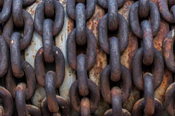 istock Urbex. Rusty chain of abandoned machinery 902983692