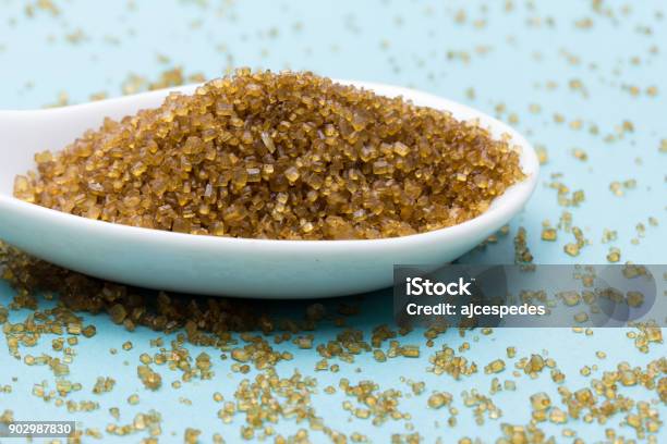 Brown Cane Sugar Stock Photo - Download Image Now - Brown, Crystal, Cut Out