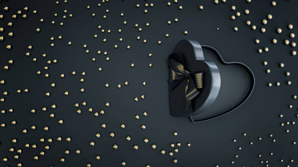 istock Open gift box among golden pearls 903000434