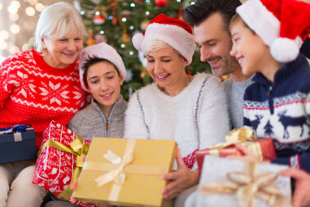 istock Smiling family at Christmas 903002686