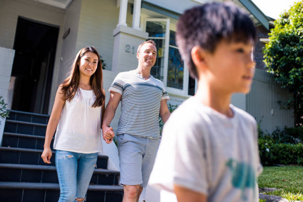 istock Family leaving home and going outdoors 903002954