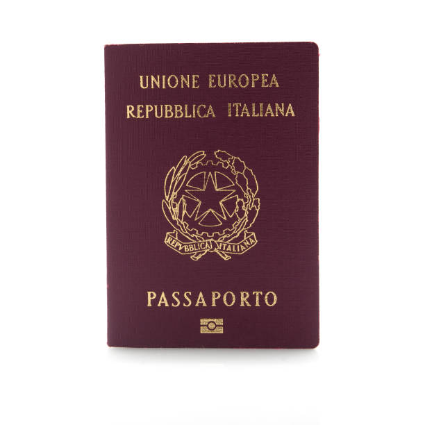 istock Italian passport isolated on white background 903006656