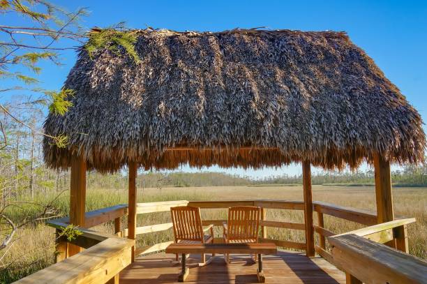 tiki hut in the wild