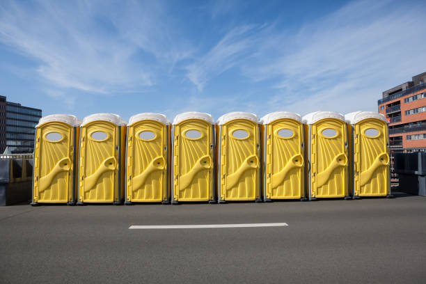 outside toilet along the street for outdoor activities there are yellow toilets along the street outhouse interior stock pictures, royalty-free photos & images