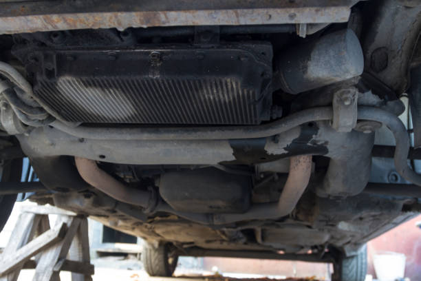 istock oil leaks on the engine of the car 903025126