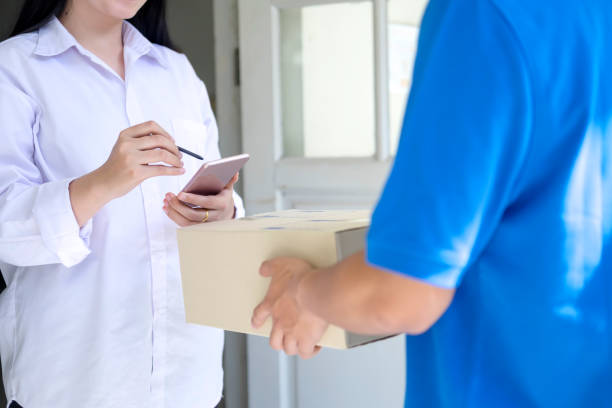 istock Delivery, mail, people and shipping concept. 903031656