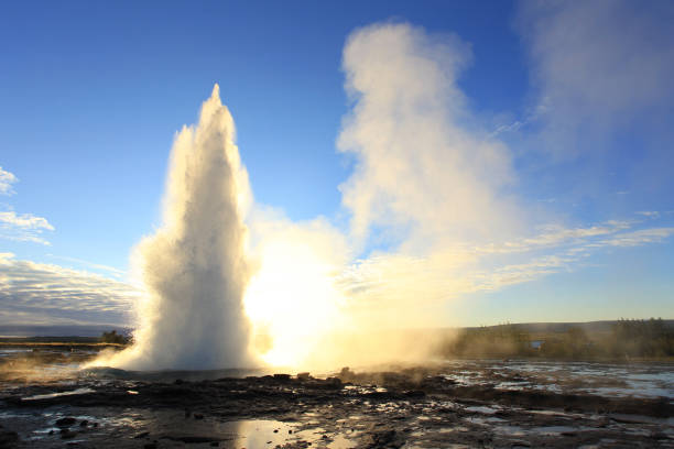 istock Strokkur Geysir Eruption against the Sun, Iceland 903032088