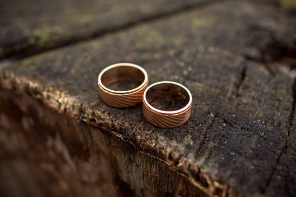 istock Wedding rings for bride and groom, marriage proposal 903040500