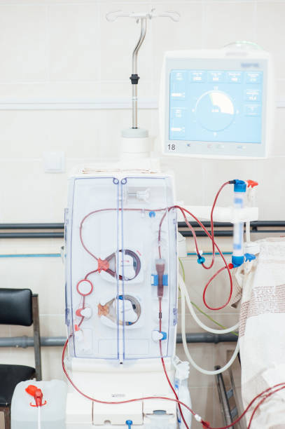 istock Hemodialysis machines with tubing. 903050200