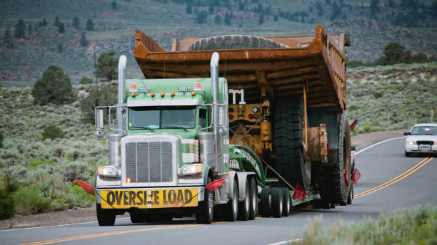 Oversize Load on the move stock photo