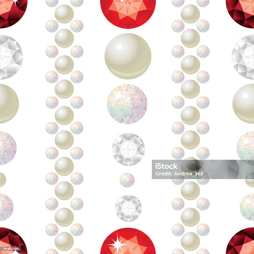 Intan Vector Gemstone Seamless Pattern Vector Illustration Stock Illustration ...