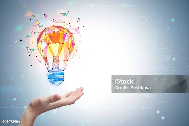 Enlightenment And Innovation Concept Stock Photo - Download Image Now - Innovation, Creativity, Light Bulb