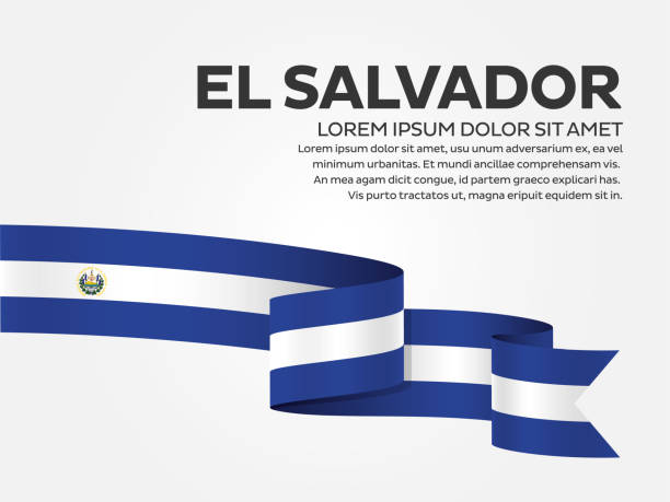 ilustrações de stock, clip art, desenhos animados e ícones de el salvador flag background - salvadoran flag