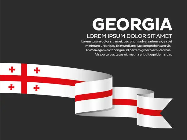Vector illustration of Georgia flag background