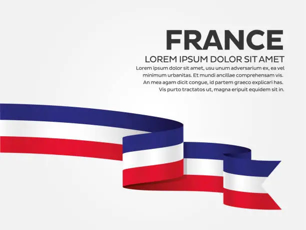 Vector illustration of France flag background