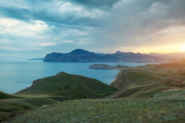 istock Sea spring bay. View from the mountain. Nature composition. 903100056