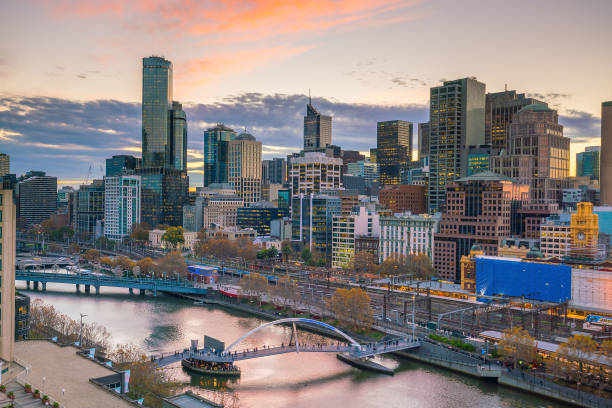 istock Melbourne city skyline at twilight 903107048