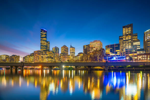 istock Melbourne city skyline at twilight 903107550