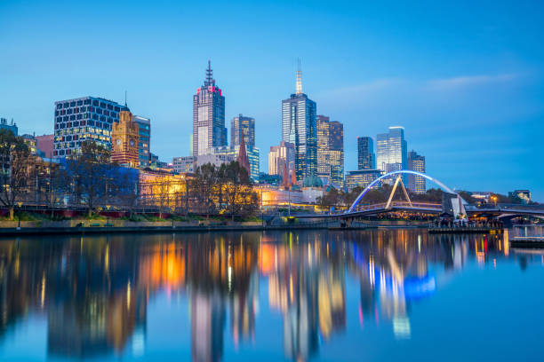 istock Melbourne city skyline at twilight 903107916