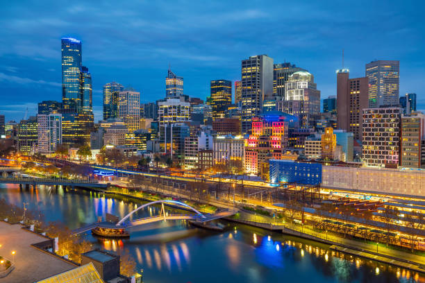 istock Melbourne city skyline at twilight 903107920