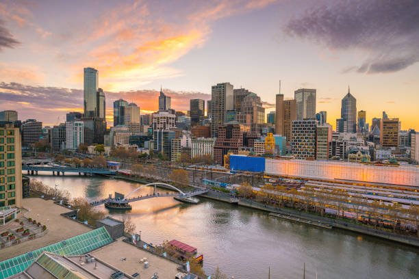 istock Melbourne city skyline at twilight 903108122