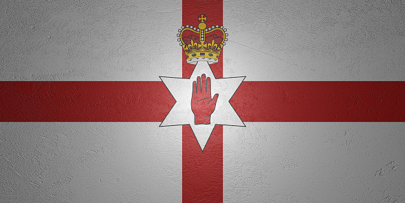 Flag of Northern Ireland on stone background, 3d illustration