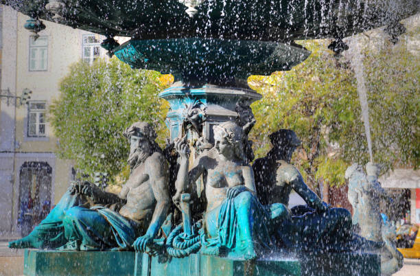 istock Lisbon, Rossio Square fountain 903139800