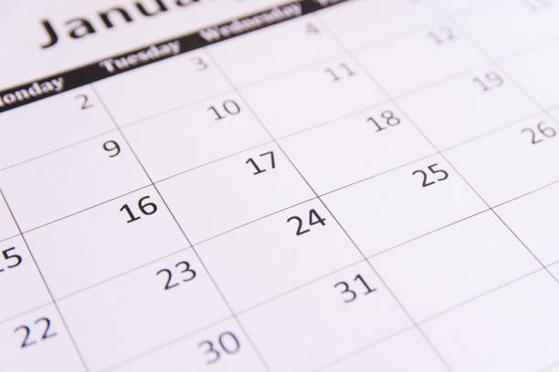 istock Close up desk calendar page background with copy space 903157134