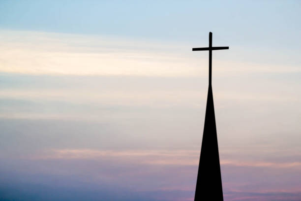istock cross on Chirstian church 903158496
