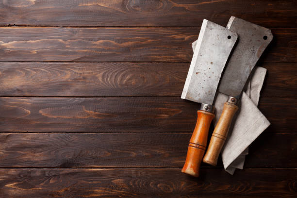 istock Butcher. Vintage meat knives 903175616