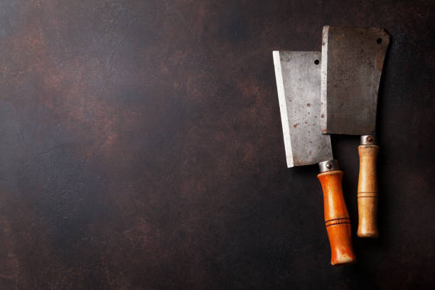 istock Butcher. Vintage meat knives 903175970