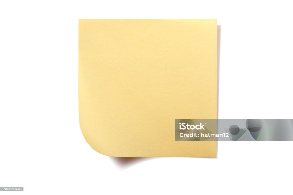 Square Post Note Yellow Square Sticky Post Note Isolated On White Stock Photo - Download ...