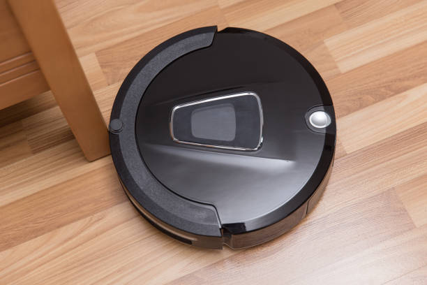 istock intelligent robotic vacuum cleaner programming to clean floor with impact protection 903184474